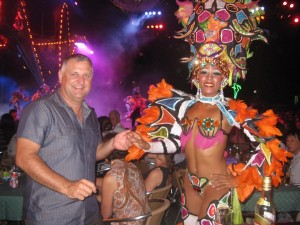 Capt. Rapley at the world-famous cabaret show at the Tropicana in Havana. PHOTO PROVIDED